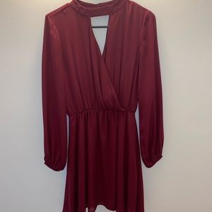 Maroon Cutout Dress
